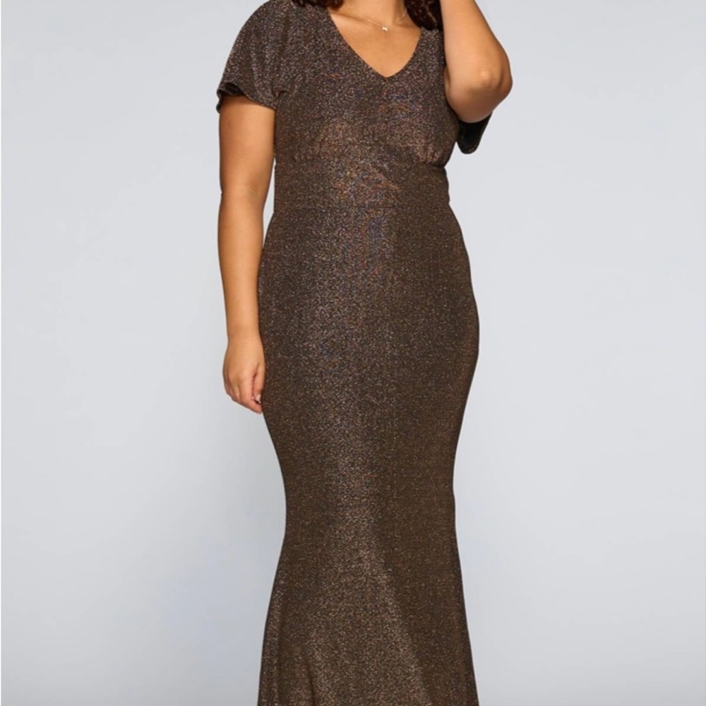 Elegant Brown Evening Gown